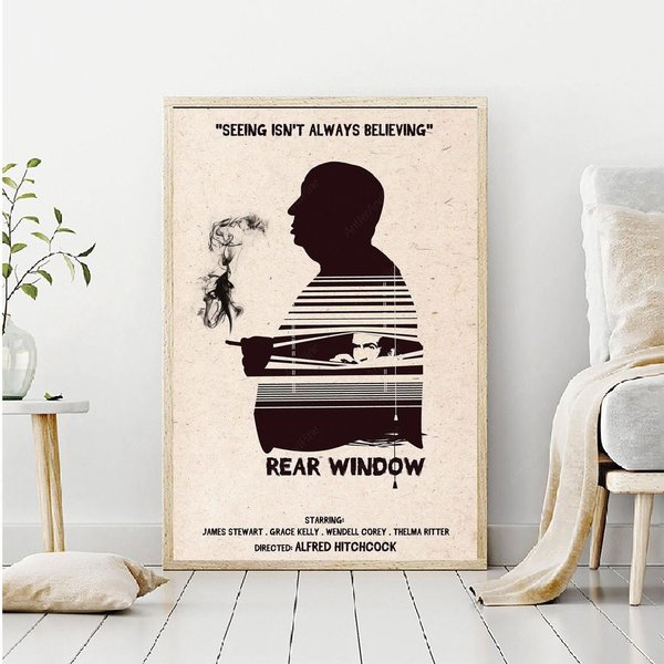 Hitchcock Rear Window Movie Art Poster-image