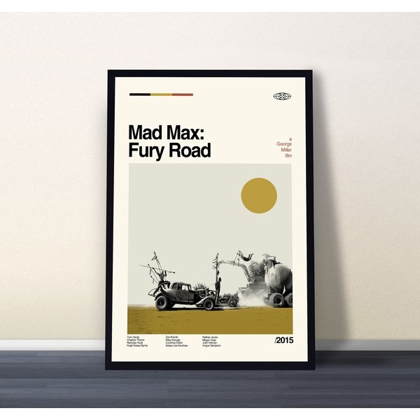 Mad Max: Fury Road Movie Poster, Mad Max Poster, Midcentury Art, Minimalist Poster-image