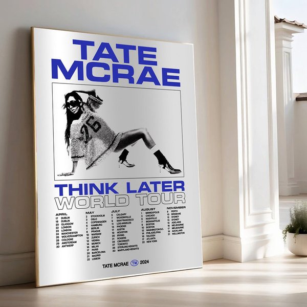 Tate Mcrae Think Later World Tour 2024 Poster, Home Decor-image