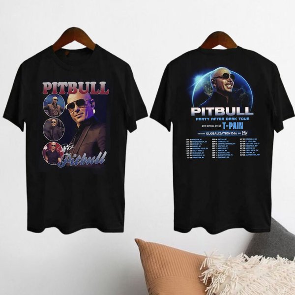 Pitbull 2024 Concert Shirt, Pitbull Party After Dark Tour 2024 T-Shirt-image
