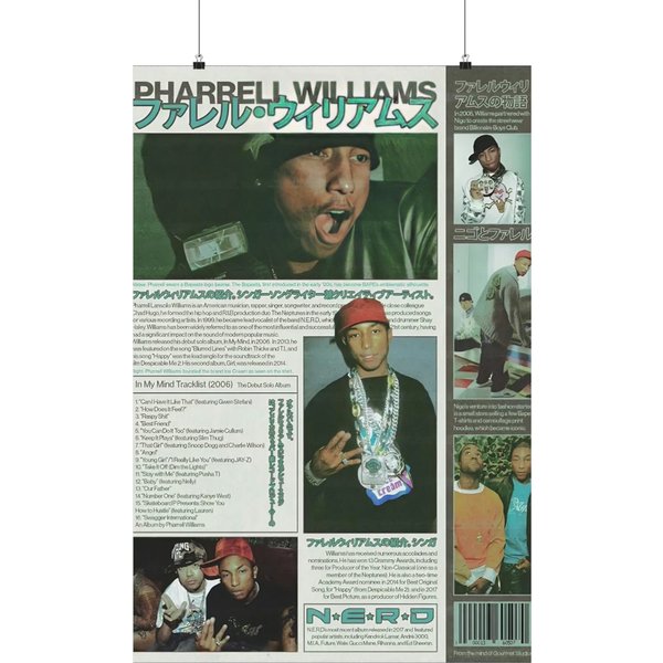 Pharrell - Poster | Rap Poster, Hip-Hop Poster-image
