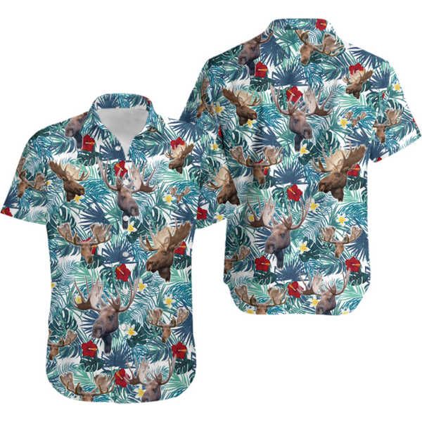 Moose Hawaiian Shirt For Men, Women, Moose Aloha Shirt-image