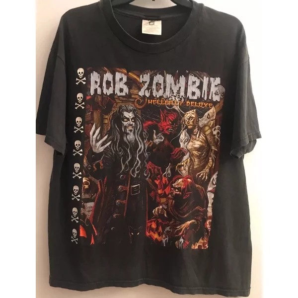 Vintage 1998 Rob Zombie Hellbilly Deluxe Tour Cotton Unisex Tshirt-image