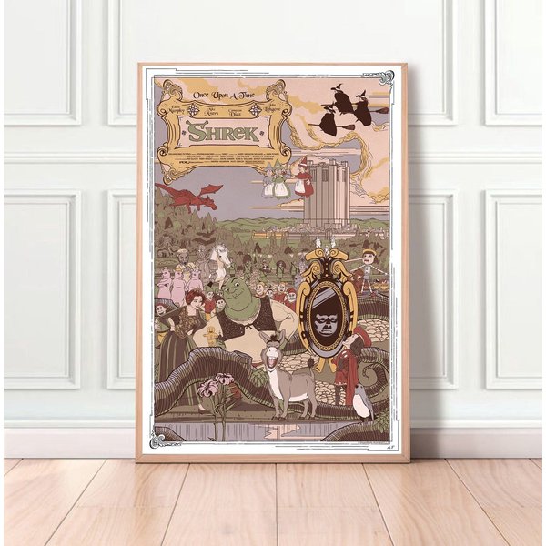 Shrek Film Classic Movie Home Decor Canvas Poster-image