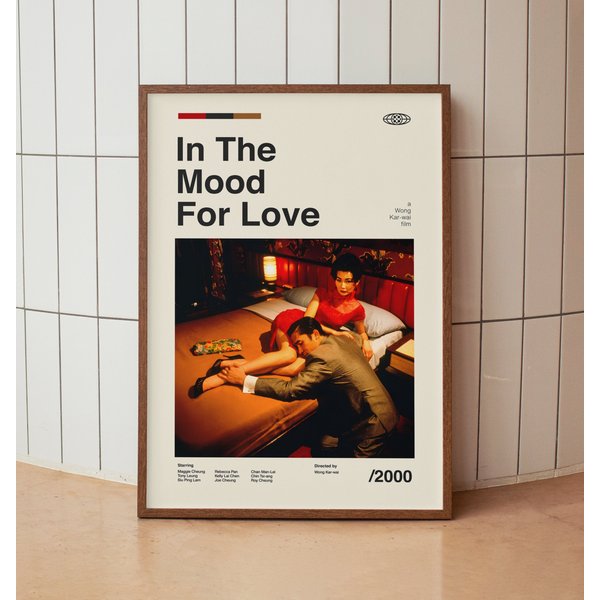 In The Mood For Love Vintage Movie Poster - Chinese Cinema Film - Minimalist Midcentury Wall Art Print-image