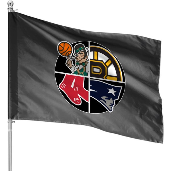 Boston Sports Teams House Flags-image