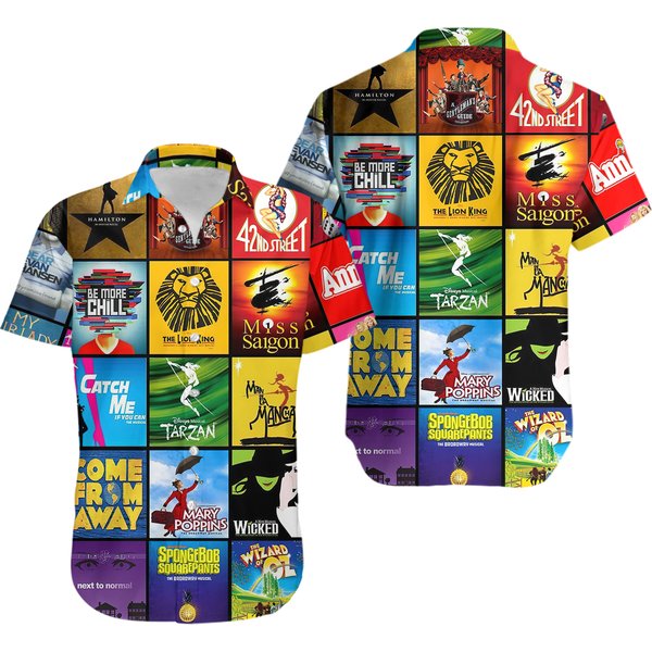 Favorite Musicals Broadway Shows Hawaiian Shirt-image