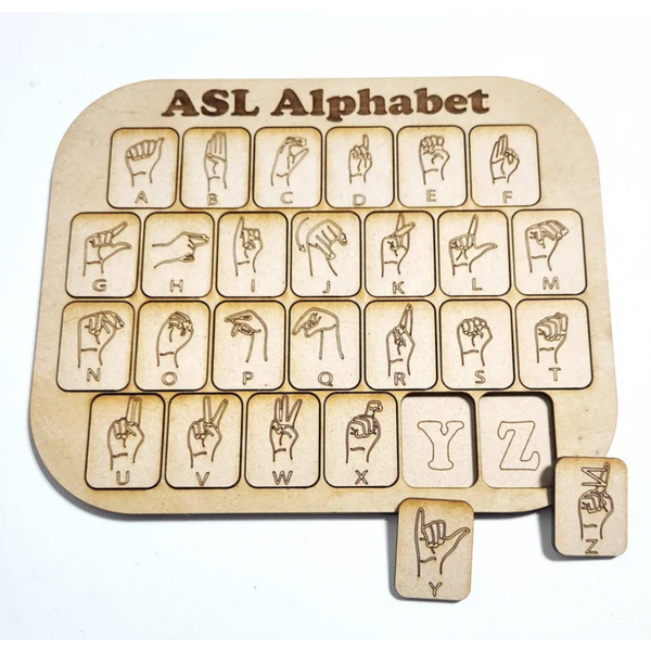 Asl Puzzle/ Sign Language / Kids Learning Puzzle/ Learning/ Teaching Asl-image