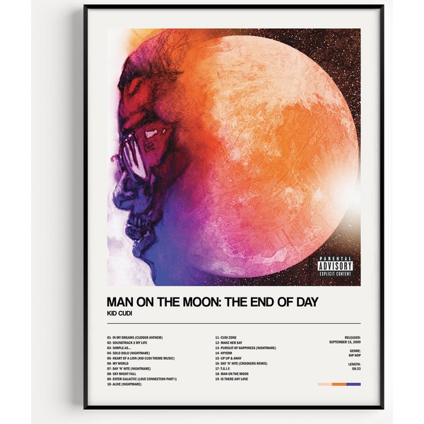 Man On The Moon: The End Of Day, Kid Cudi, Man On The Moon Poster-image
