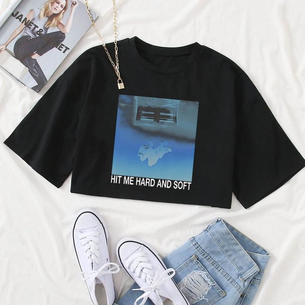 Billie Hit Me Hard And Soft 2024 Tour Shirt Women Crop Tops-image