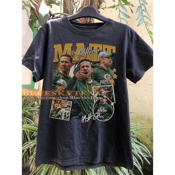 Matt Lafleur Homage Tshirt Green Bay Football Graphic Tee-image