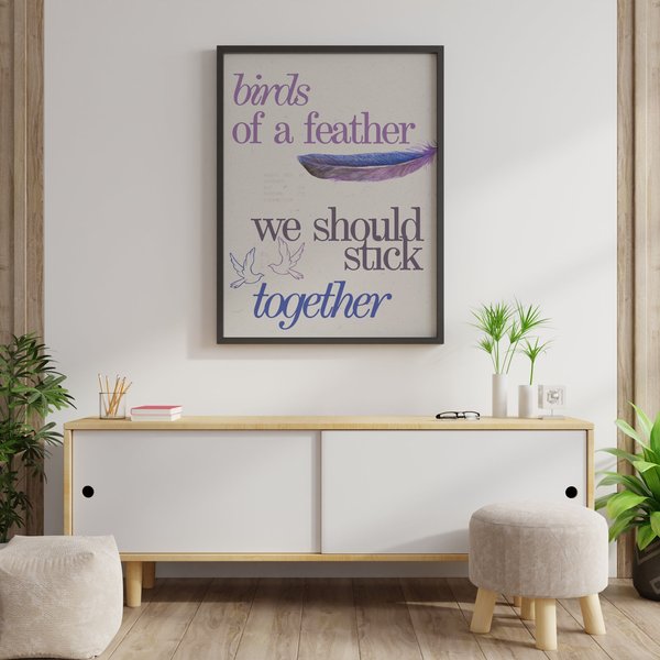 Birds Of A Feather Song Lyrics Poster - Billie Eilish Hmhas Wall Art Print-image