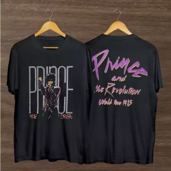 Vintage 1985 Prince And The Revolution Pur Rain World Tour Shirt-image