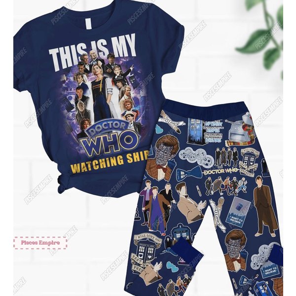 Doctor Who Pajamas Set - Doctor Who Shirt And Pajamas-image