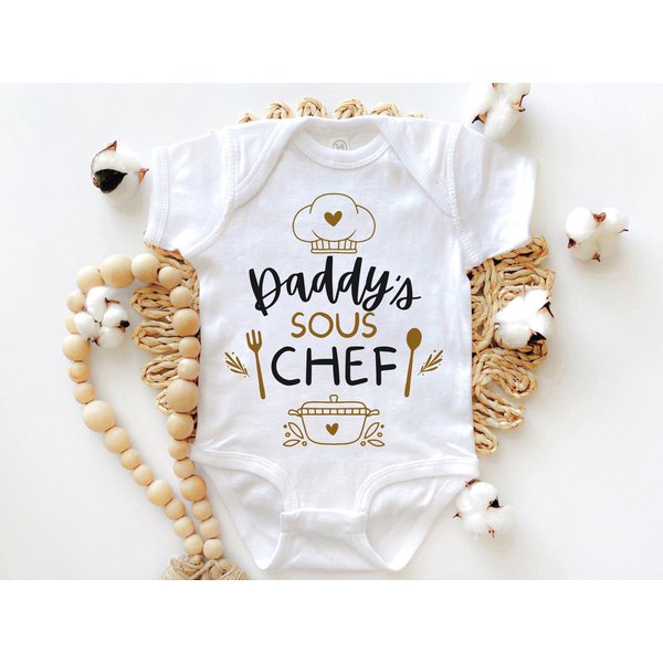 Daddy's Sous Chef Baby Bodysuit, Sous Chef Baby Onesie