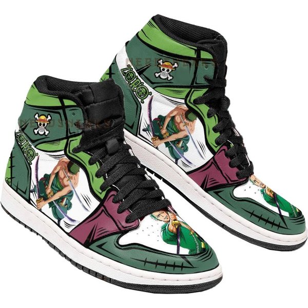 Zoro Jd1s Sneakers Custom Anime Mid Top Shoes