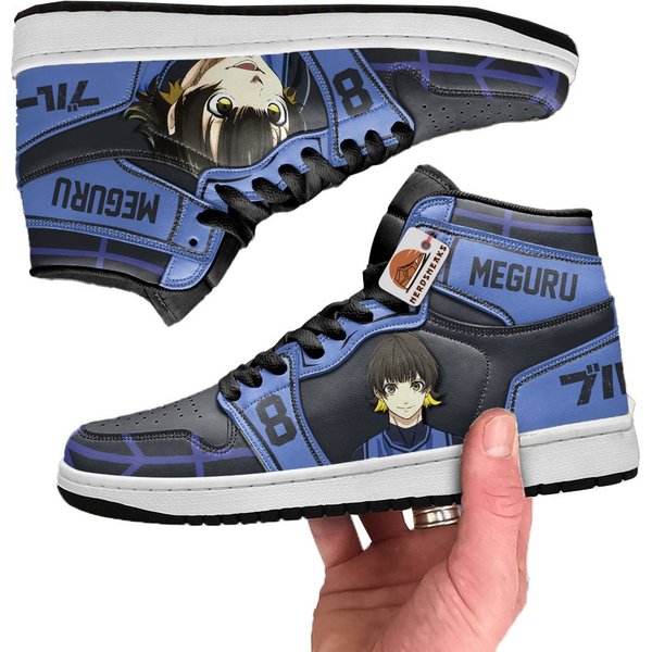 Blue Lock Meguru Bachira Anime Mid Top Shoes-image