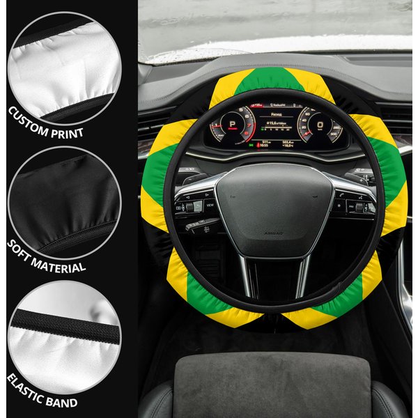 Jamaica Flag Steering Wheel Cover