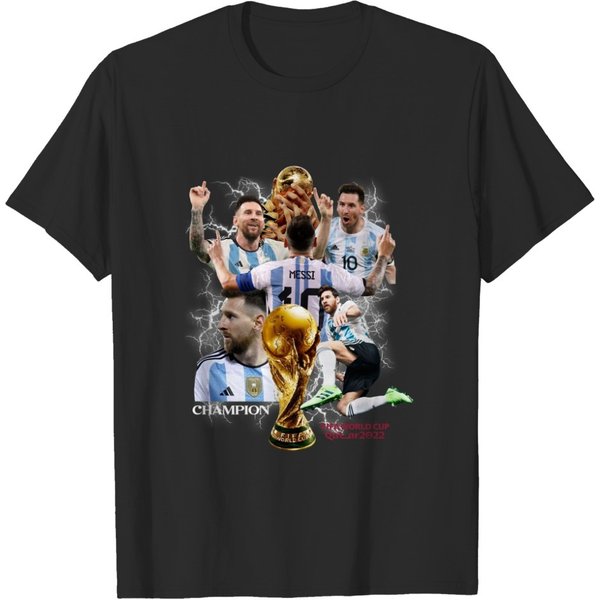 Messi Shirt Graphic World Cup Qatar 2022 Argentina Champions Shirt-image