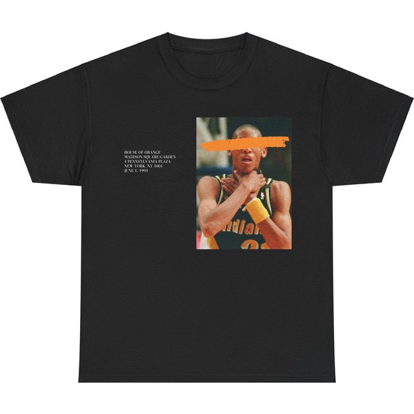 Reggie Miller Choke Picture With Msg Address T-Shirt-image
