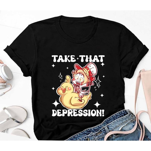 Lucifer Morning Star Take That Depression Hazbin Hotel T-Shirt-image
