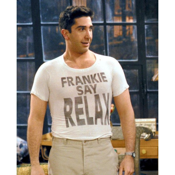 Ross Geller Frankie Say Relax Tshirt, Friends Slogan Shirt-image