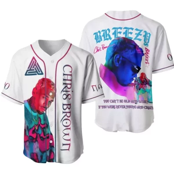 Chris Brown The 11:11 Tour 3D Baseball Jersey Gift For Fans-image