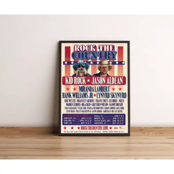 Jason Aldean &Amp; Kid Rock Rock The Country 2024 Poster-image
