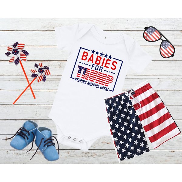 Babies For Trump Bodysuit, Trump Baby Gift, Maga Baby-image
