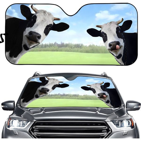 Holstein Cattle Car Sun Shade