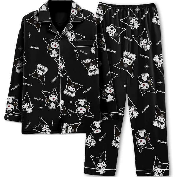 Kawaii Cartoon Kuromi Pajamas Set