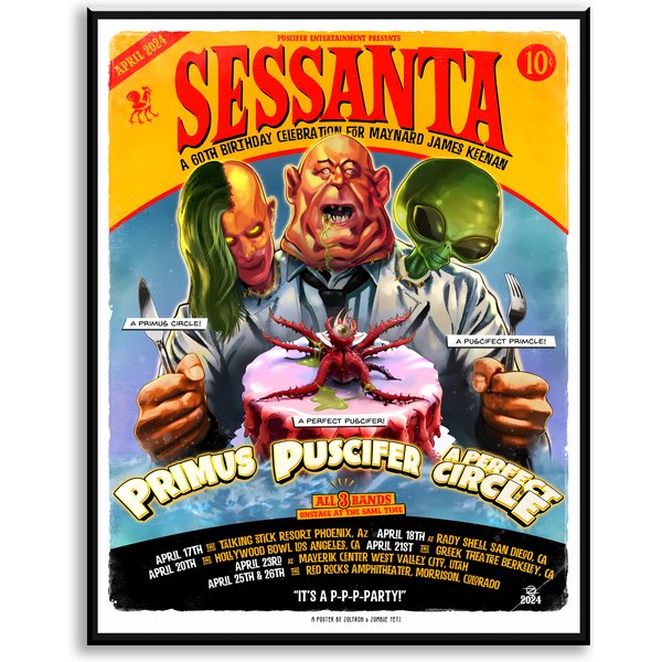 Sessanta Primus Puscifer A Perfect Circle Foil Mini Poster-image