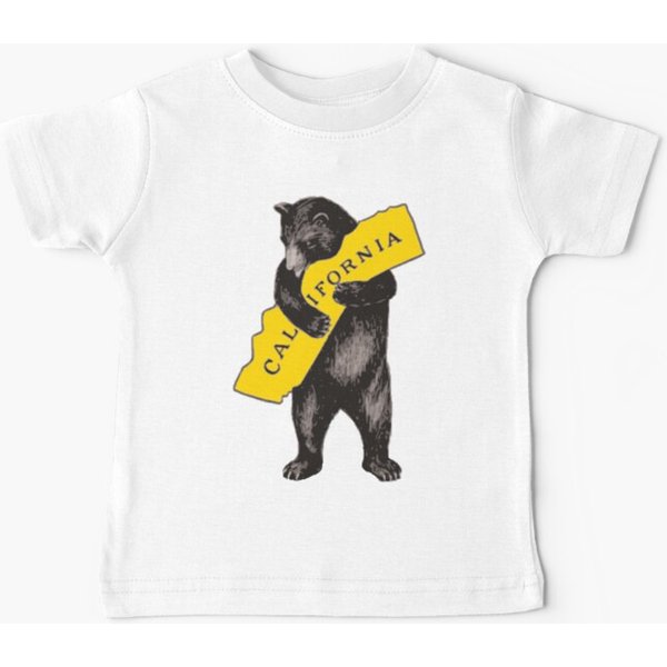 Vintage California Bear Hug Illustration | Baby T-Shirt-image