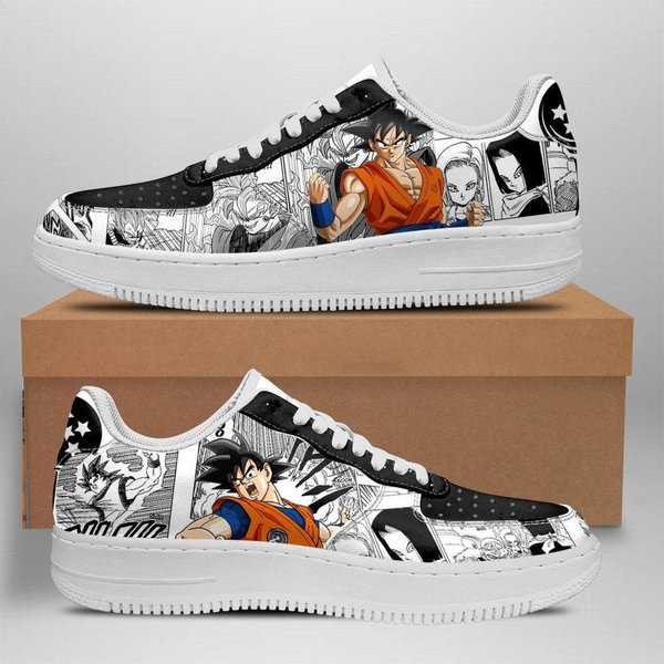 Goku Shoes Custom Manga Mixed Anime Sneakers Low Tops For Anime Fans