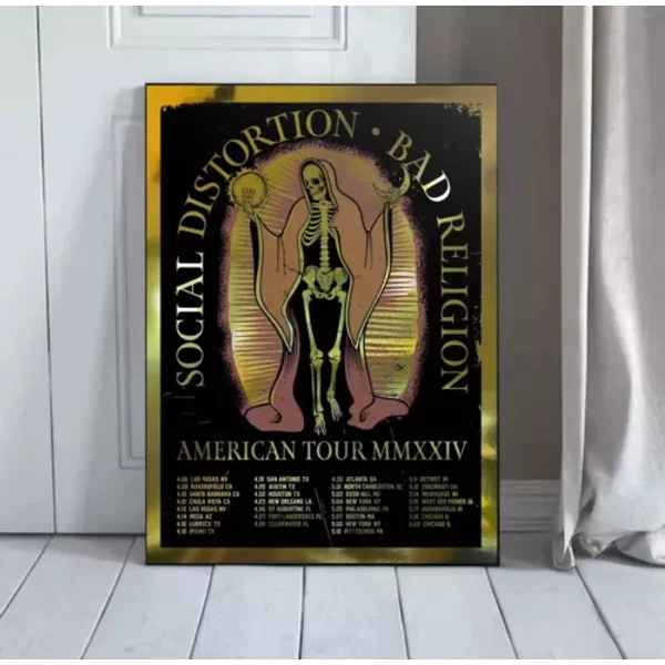 American Tour 2024 Social Distortion With Bad Religions Poster-image
