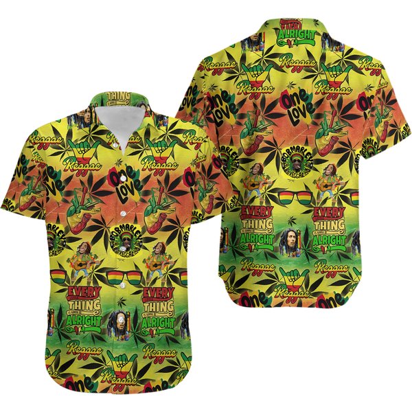 Bob Marley The King Of Reggae Hawaiian Shirt-image