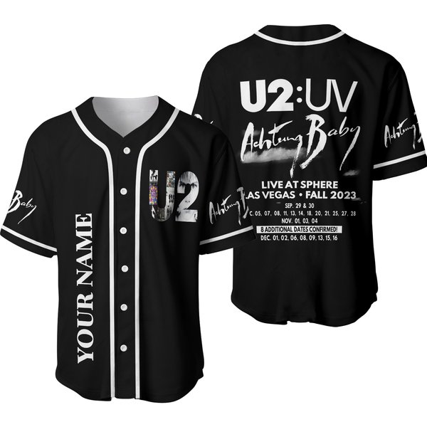 Personalized U2 Band Achtung Baby Baseball Jersey-image