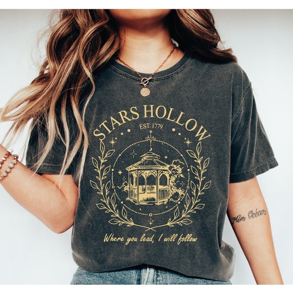 Stars Hollow T-Shirt, Lukes Diner Shirts, Adult Youth Lukes T Shirt-image