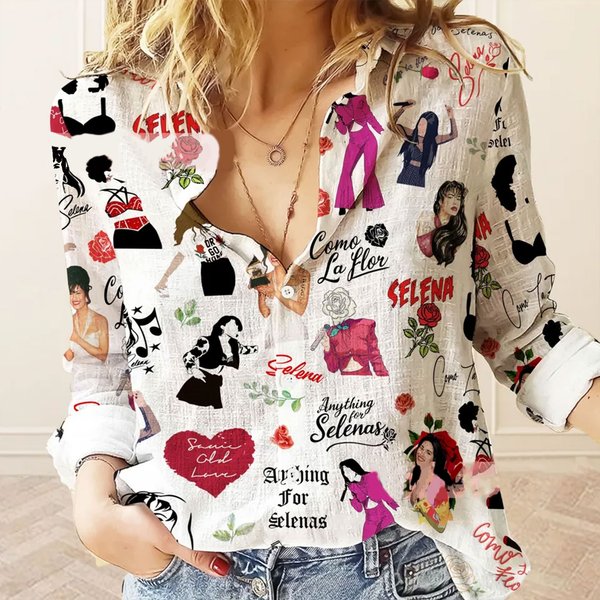 Selena Quintanilla Women Casual Shirt, Selena Quintanilla Shirt-image