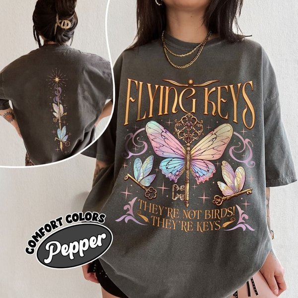 Magical Flying Keys Shirt, Wizard School T Shirt-image