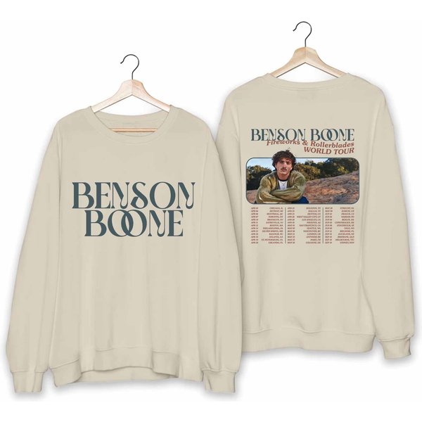 Benson Boone Fireworks And Rollerblades 2024 World Tour Sweatshirt