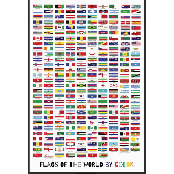Flags Of The World By Color Premium Matte Vertical Poster-image