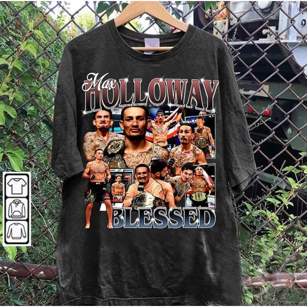 Vintage 90S Graphic Style Max Holloway Shirt-image