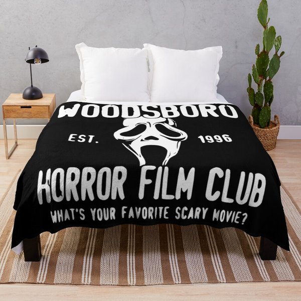Scream Woodsboro Film Club Horror Throw Blanket-image
