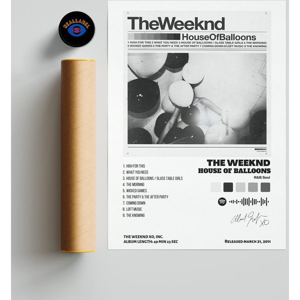 Weeknds House Of Balloons - Album Cover Poster, Room Decor, Wall Art, Music Gifts, Home Decor-image