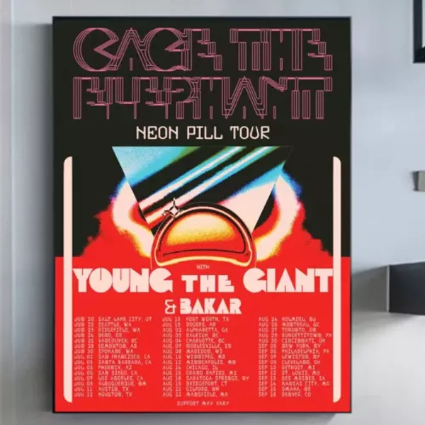Cage The Elephant Neon Pill Tour 24 Poster-image