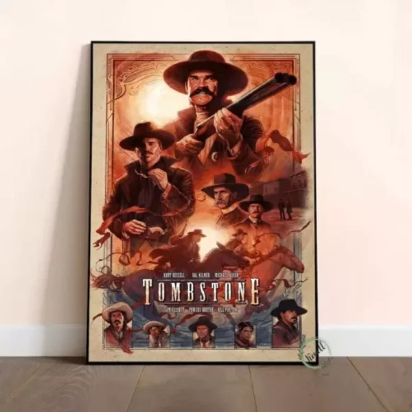 Vintage Tombstone Kurt Russell Cast Classic Poster-image