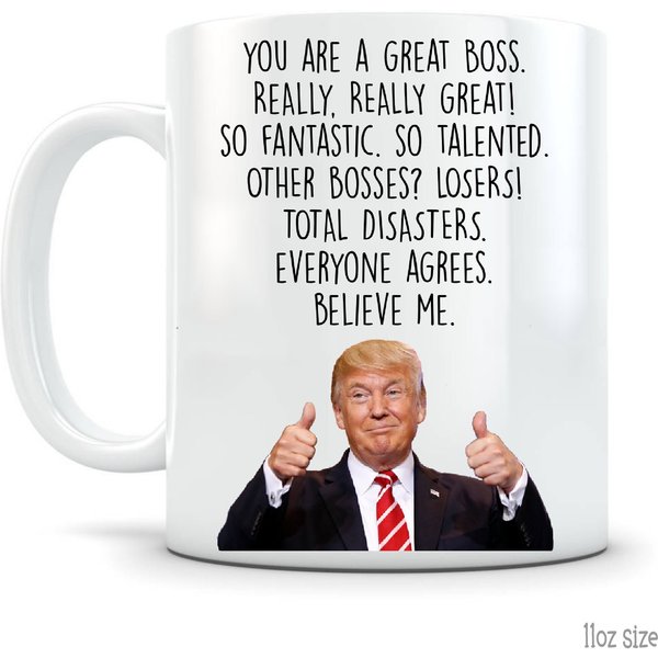 Boss Mug Gift, Funny Gift For Boss, Trump Mug, Best Boss Ever Gifts, Funny Coffee Mug-image