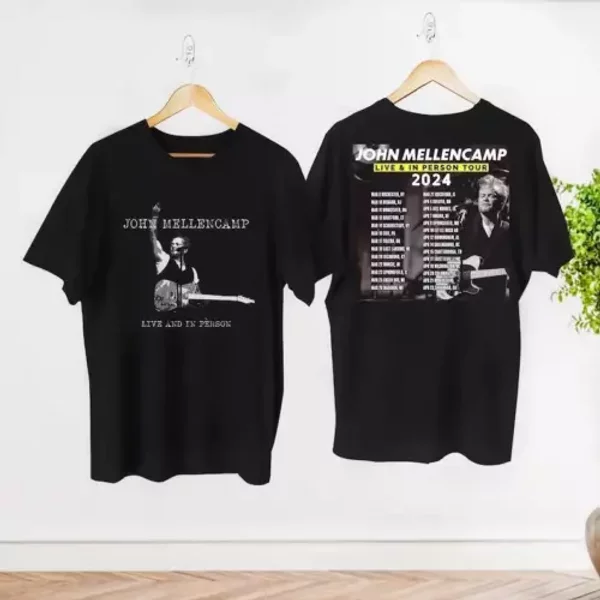 2024 John Mellencamp Live And In Person Tour T-Shirt, John Mellencamp Vintage-image