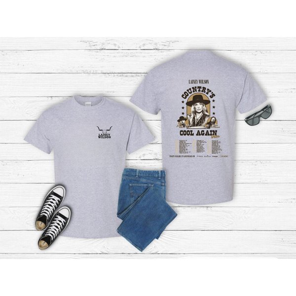 Lainey Wilson Country's Cool Again Tour Double Sided Shirt-image
